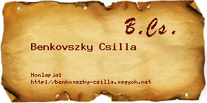 Benkovszky Csilla névjegykártya